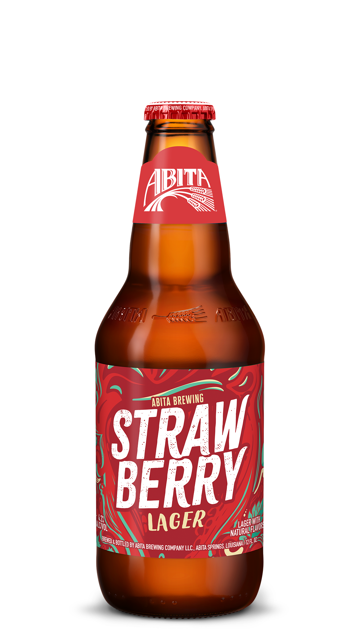 strawberry lager beer bottle
