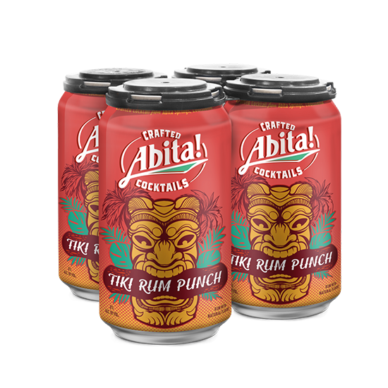 4 pack cans of Abita Crafted Cocktail, Tiki Rum Punch
