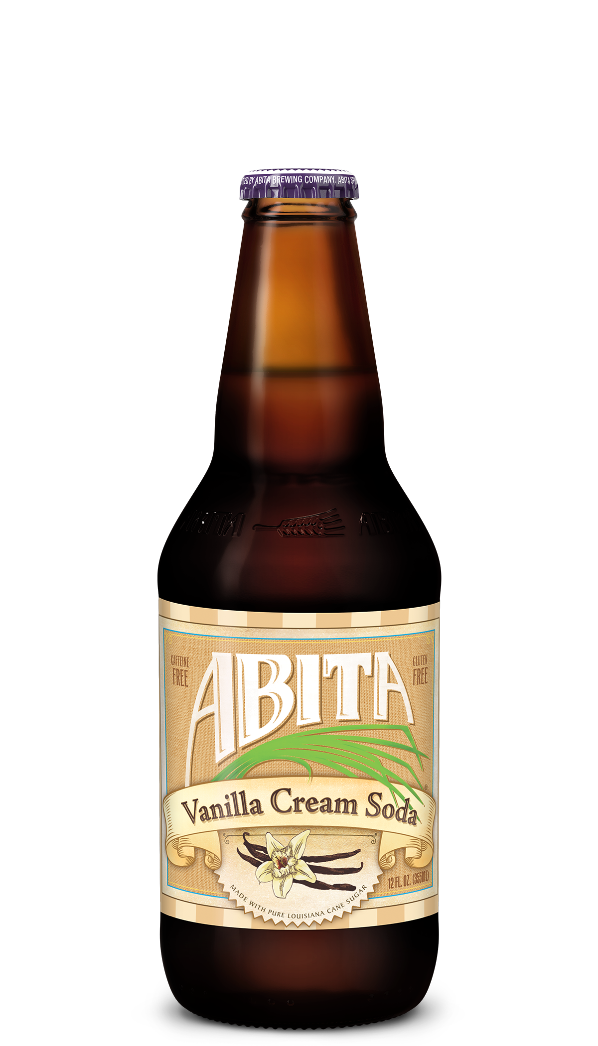 Bottle of Year Round offering, Vanilla Cream Soda from Abita Brewing Company.