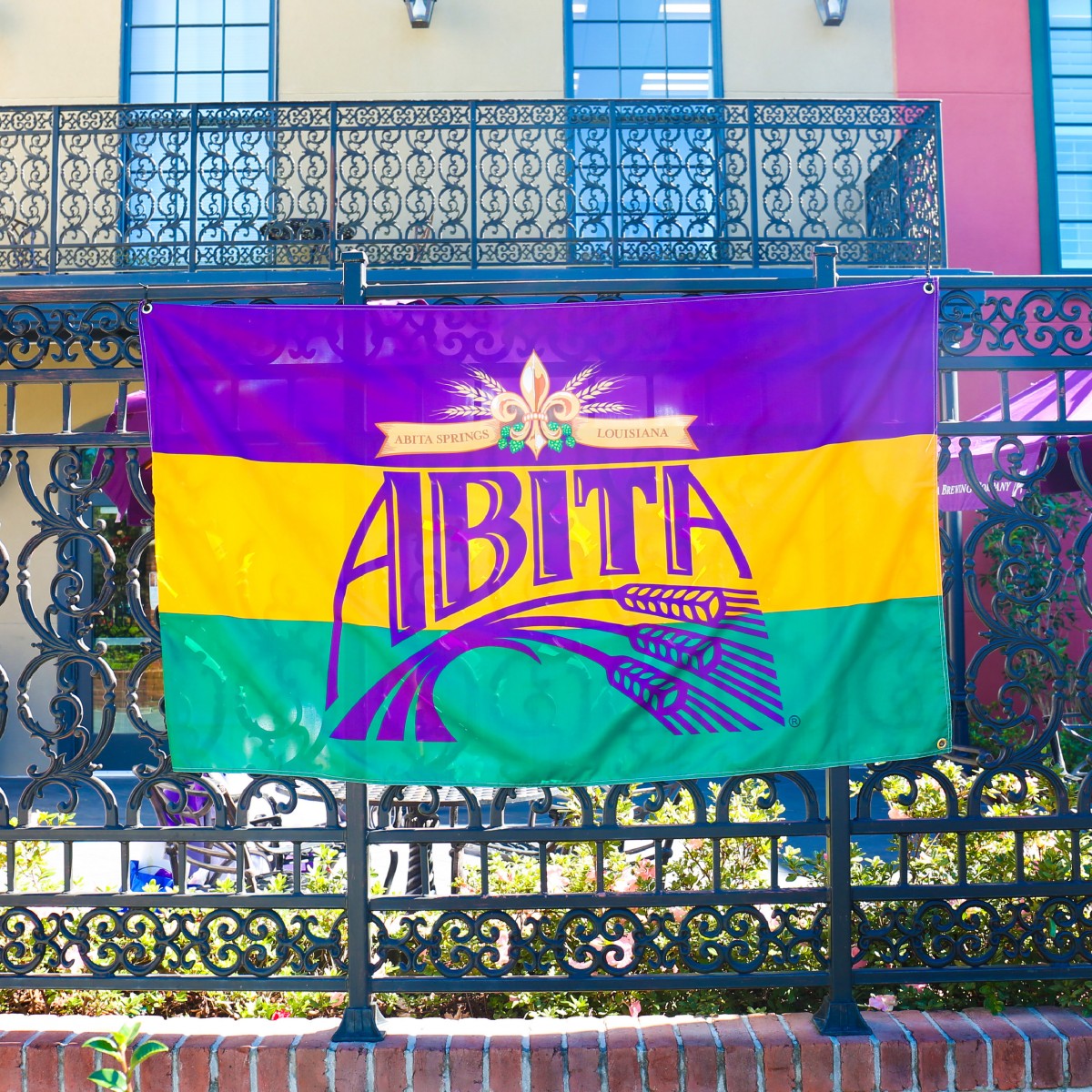 abita mardi gras flag