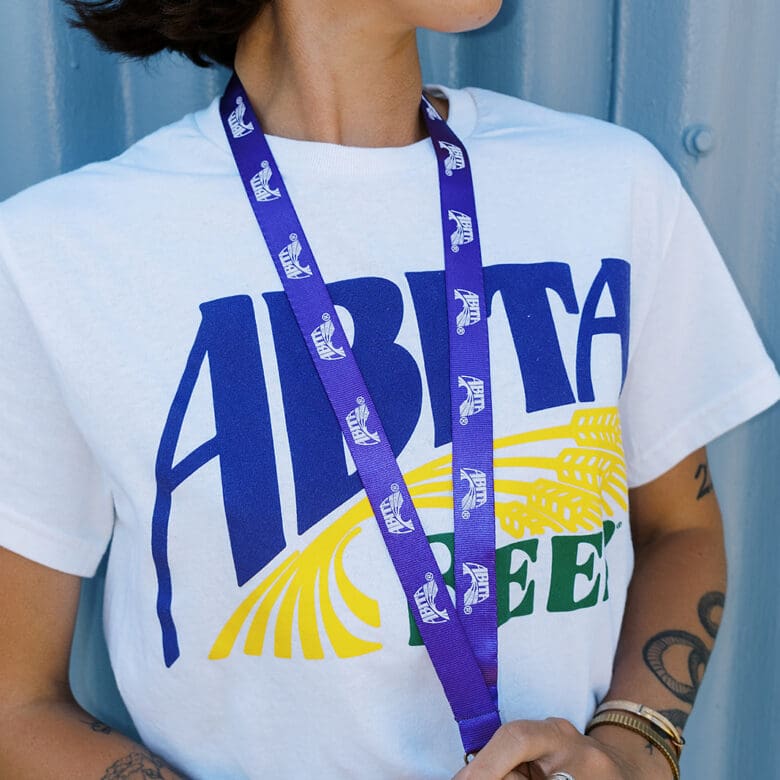 Purple Abita Lanyard