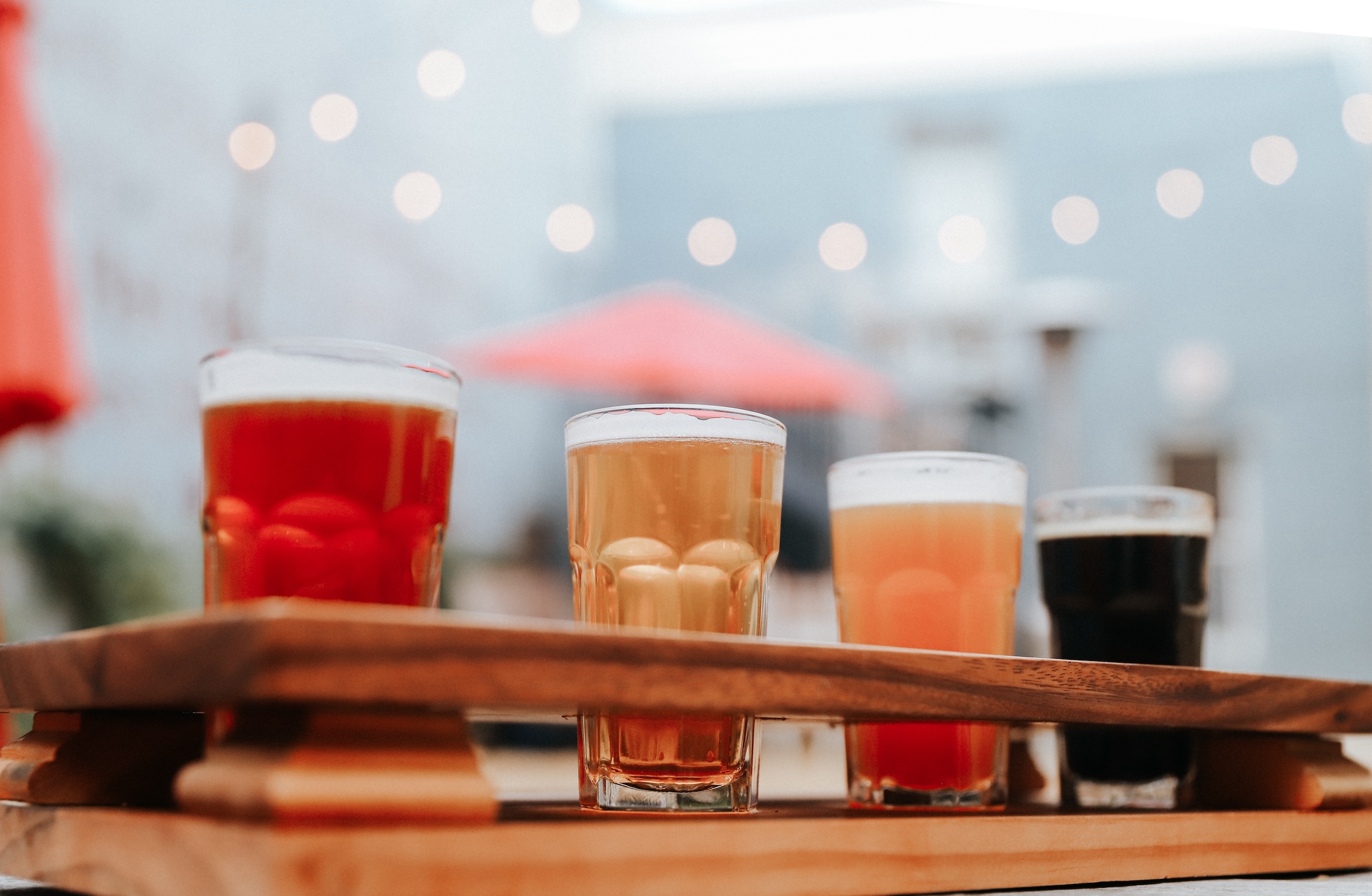 beer beverage variety pack flight that has been repacked